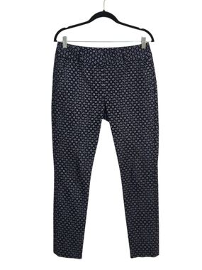 LOFT Navy Print Marisa Skinny Ankle Pants Size 4